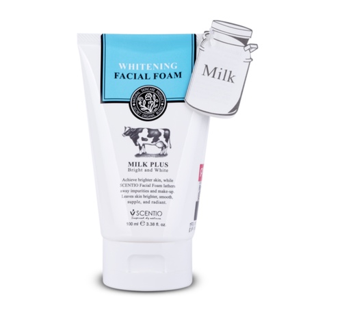 Scentio Milk Plus Whitening Q10 Facial Foam, 100ml