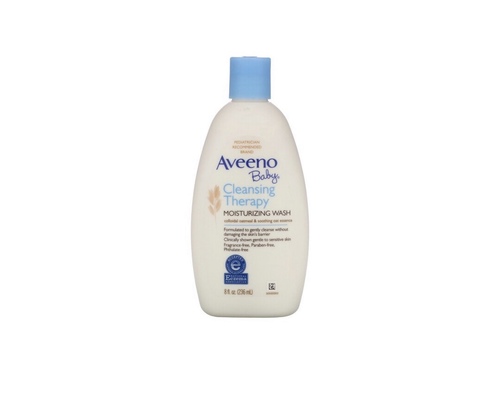 AVEENO BABY, CLEANSING THERAPY MOISTURIZING WASH FRAGRANCE FREE (236ML) - DescriptionNew Pediatrician Recommended Colloidal Oatmeal & Soothing Oat essence Formulated to Gently Cleanse without Damaging the Skin's Barrier Clinically Shown Gentle to Sensitive Skin National Eczema Association Accepted Fragrance Free Dye Free Alcohol FreeNow Aveeno has harnessed the naturally soothing power of oatmeal in this ultra-gentle wash to help you care for baby's skin. Developed with leading dermatologists, this breakthrough formula combines soothing oat essence and natural colloidal oatmeal with rich emollients to soften and soothe irritated, extra dry skin. The creamy wash is formulated to gently cleanse without damaging the skin's barrier, and is clinically shown mild to delicate baby skin. It's even been awarded the National Eczema Association Seal of Acceptance. The Aveeno brand has been Pediatrician recommended for over 60 years.