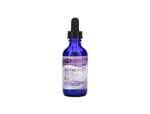 Biotin Drops 10,000 mcg, Natural Vanilla Flavor