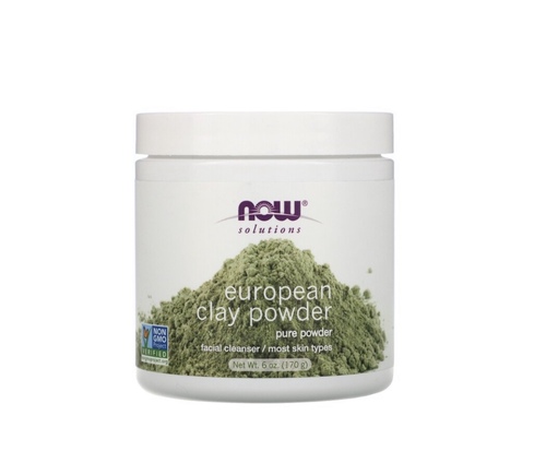 NOW Solutions, European Clay Powder, Pure Powder for a Detox Facial Cleansing Mask