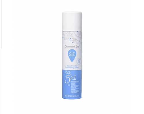 ‏Summer's EveDeodorant Spray Baby Powder - Summers Eve Baby Powder Freshening Spray: Freshening Spray perfect for whenever you need a boost of freshness.  Gives you 5 fresh benefits in 1 light, but effective spray.  Even better, gynecologists give it the green light for everyday use. Contains neutralizes odor keeps you fresh all day.