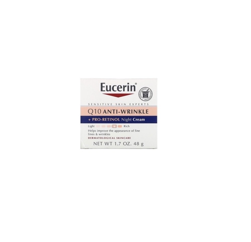 Eucerin Q10 Anti-Wrinkle Night Cream + Pro-Retinol, Facial Cream for Sensitive Skin