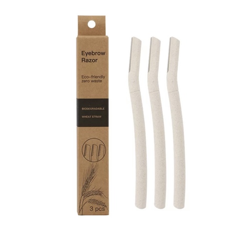 Eco Friendly Biodegradable Makeup Facial Eyebrow Razor Wheat Straw Razor Shaving