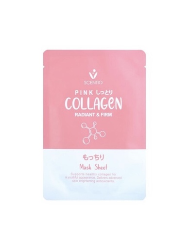 SCENTIO PINK COLLAGEN BRIGHT & FIRM MASK SHEET