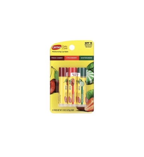 Carmex Lip Balm Stick SPF15 - Daily Care 3 Pk