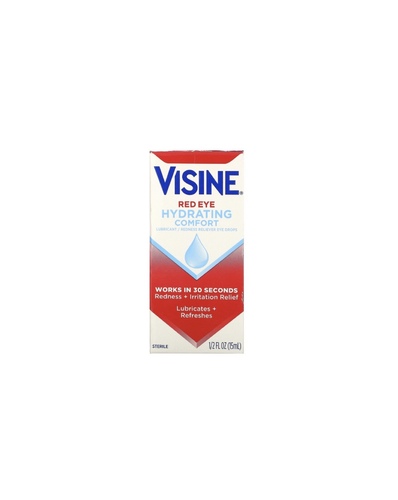 Visine Red Eye Hydrating Comfort Lubricant Redness Eye Drops - 1/2 Oz