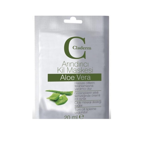 Claderm Clay Mask Sachet Aloe Vera  20 ml