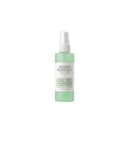 Mario Badescu Facial Spray With Aloe, Cucumber And Green Tea - Description A cooling & invigorating facial mist Formulated with Cucumber & Peppermint Essential Waters Helps tone hydrate & re-energize dull tired skin Blended with Green Tea to offer powerful antioxidant protection Leaves skin feeling refreshed & revitalized