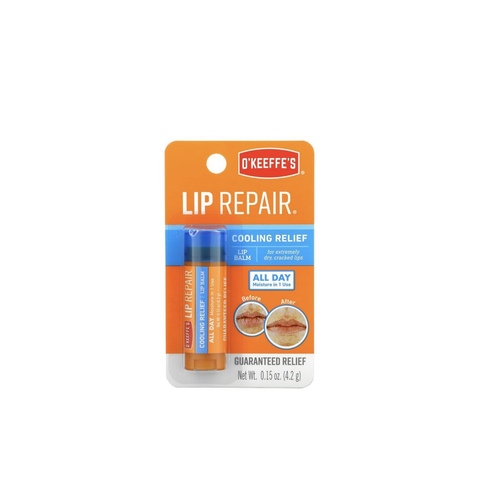 O'Keeffe's Cooling Relief Lip Repair Lip Balm for Dry, Cracked Lips, Stick