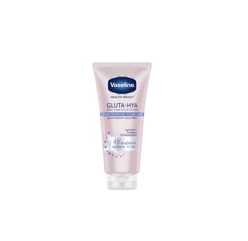 ‏Vaseline Healthy Bright Gluta-Hya Body UV Lotion Niacinamide - Boosted with Gluta Glow technology, that is 10x more powerful than Vitamin C.Vaseline also helps to reduce the causes of dull skin.Micro Reflectors gives 4X instantly brighter skin and UV filters protect against sun damageFor a natural and soft-focus finish that evens out dark spots and blends effortlessly so you always look like you.Experience radiant and moisturised skin for up to 12 hours.Designed for all skin tones.Non-sticky formula & Clinically proven