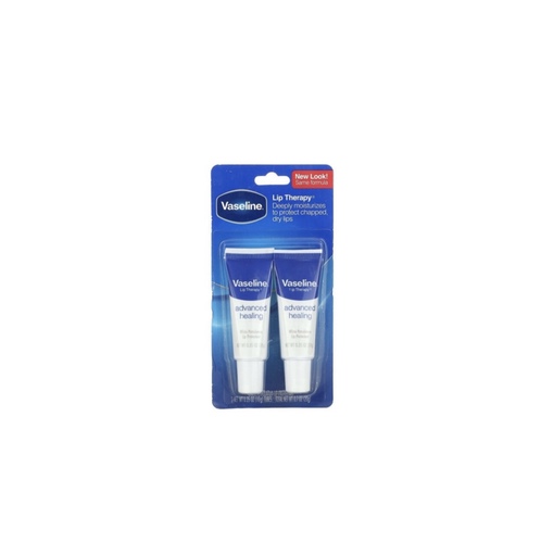 Vaseline Lip Therapy Balm Tube Advanced Healing Lip Moisturizer 2-Packs