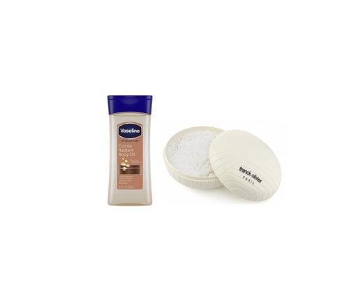 ‏Franck Olivier Dusting Powder + Vaseline Intensive Care Cocoa Radiant Gel Oil