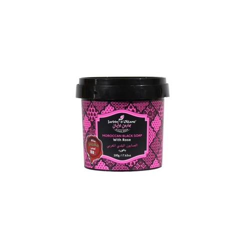 JARDIN D'OLEANE MOROCCAN BLACK SOAP WITH ROSE