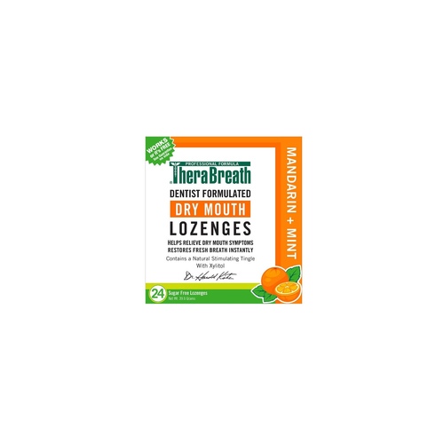 ‏TheraBreath Dry Mouth Lozenges - Mandarin Mint