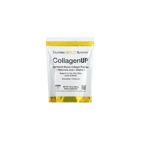 California Gold Nutrition CollagenUP Collagen UP 5000 mg, CGN Marine Sourced Fish Peptides + Hyaluro