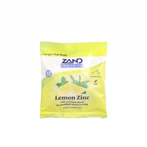 ZAND Immunity Lemon Zinc HerbaLozenge Throat Drops