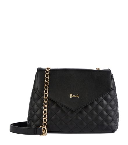 Chelsea Quilt Cross-Body Bag - an elegant quilted design, the Harrods Chelsea cross-body bag is counterbalanced by the smooth, sleek finish of the flap and reverse