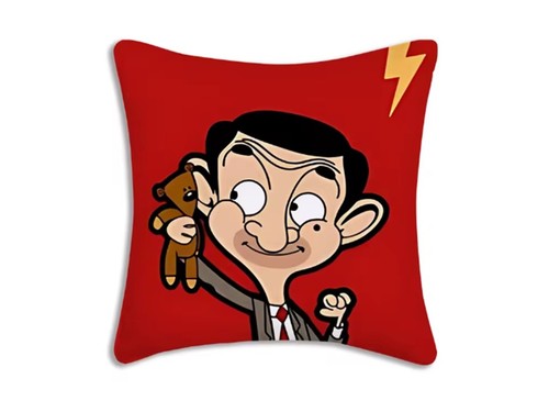 Mr. Bean Pillow Covers Double-sided Printing Cushion Cover RED