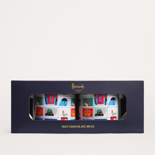 HARRODS SET TWO HOT CHOCOLATE MUGS