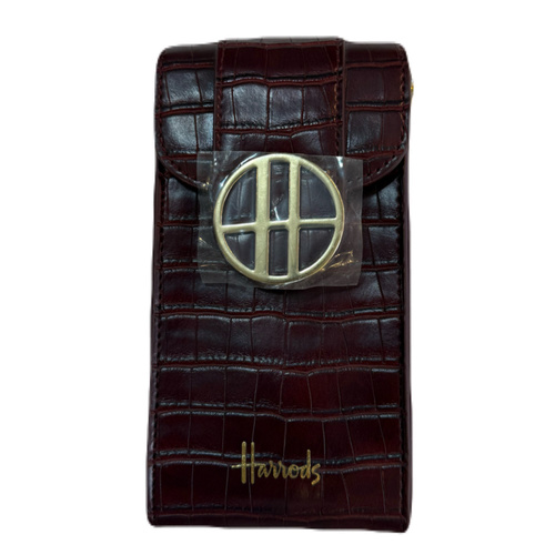 HARRODS NANO MINI BATTERSEA BAG BURGUNDY