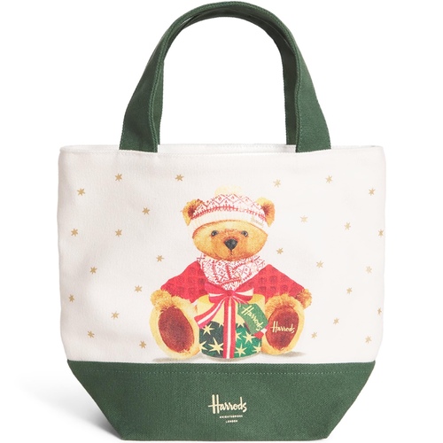 Harrods Small Christmas Bear Tote Bag