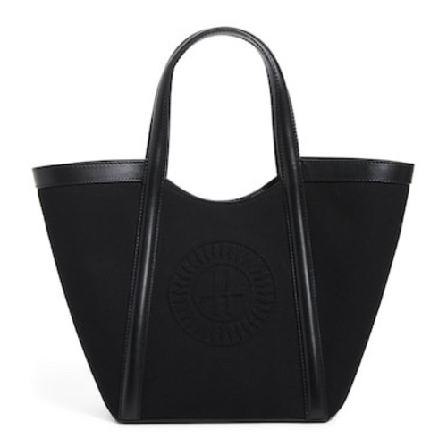 HARRODS medium Canvas-Leather Embossed Tote Bag