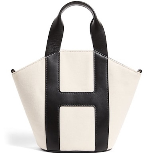 HARRODS Small Canvas-Leather  Tote Bag