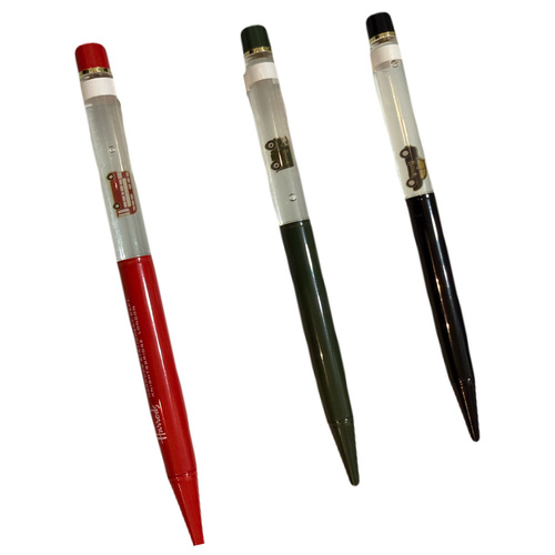 HARRODS FLOATING PEN - A PEN FILLED WITH TRANSPARENT LIQUID INCLOUDING BUS,TAXI OR HARRODS TRUCH SHAPE FLOATING INSIDE