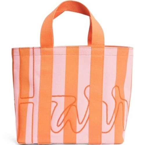 HARRODS Mini Cotton Stripe Logo Tote Bag