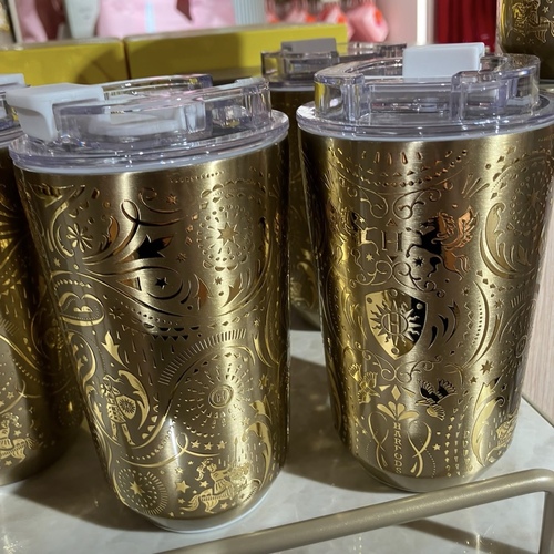 كوب هارودز للسفر ذهبي وذهبي